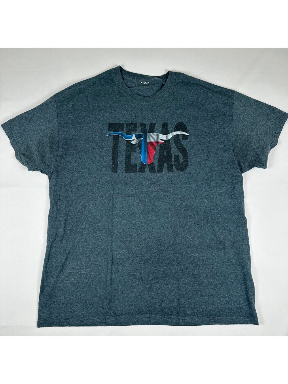 Mens Gray Texas Longhorn Graphic T-Shirt Size L